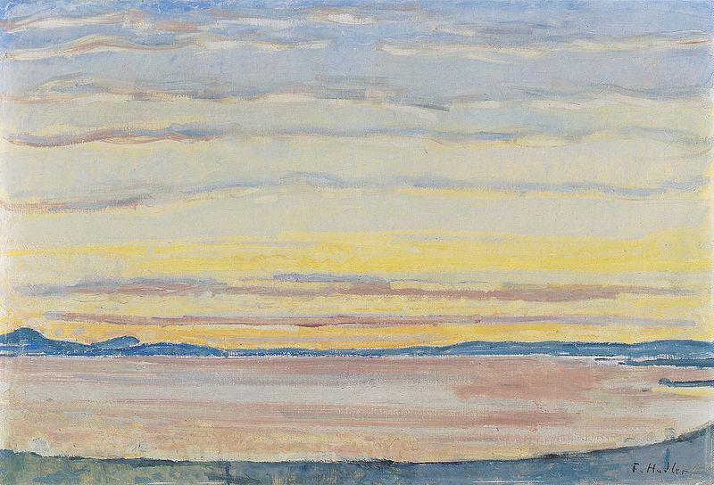 Ferdinand Hodler Sonnenuntergang am Genfersee France oil painting art